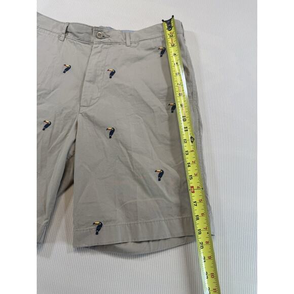 Crémieux Madison Men’s 33 Khaki Toucan Embroidered Chino Shorts Cotton - Picture 5 of 7
